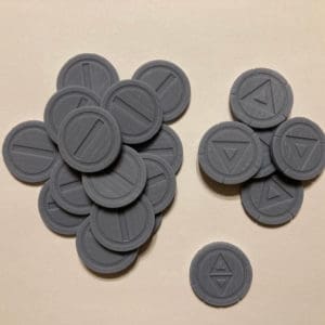 Wardelve coins, 1 set (3D printed resin)