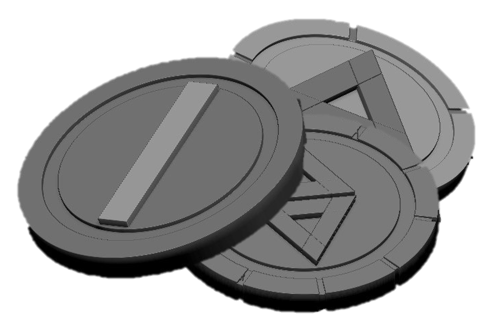 Wardelve coins, 1 set (3D printed resin) - Image 6