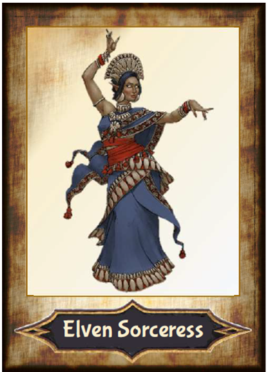 Wardelve miniature Elven Sorceress (lead-free pewter and 30 mm diameter clear base) - Image 3