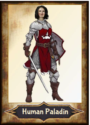 Wardelve miniature Human Paladin (lead-free pewter and 30 mm diameter clear base) - Image 3