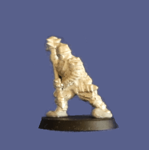 Wardelve miniature Dwarven Fighter (lead-free pewter and 30 mm diameter clear base)