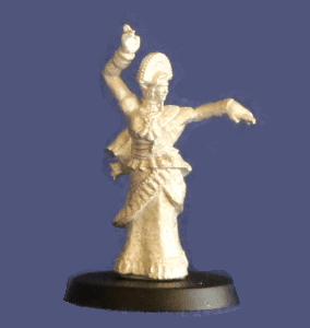 Wardelve miniature Elven Sorceress (lead-free pewter and 30 mm diameter clear base)