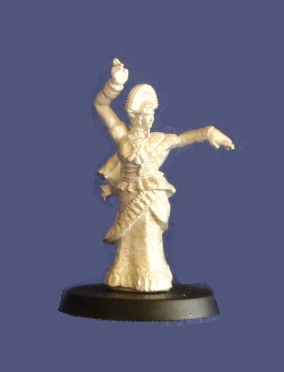 Wardelve miniature Elven Sorceress (lead-free pewter and 30 mm diameter clear base)