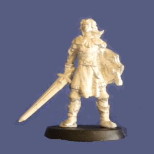 Wardelve miniature Human Paladin (lead-free pewter and 30 mm diameter clear base)