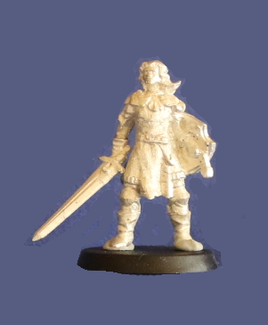 Wardelve miniature Human Paladin (lead-free pewter and 30 mm diameter clear base)